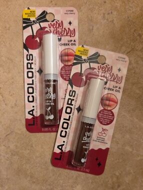 2 L.A. Colors Very Cherry Lip & Cheek Oil